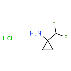 ChemSpider 2D Image | 1-(difluoromethyl)cyclopropan-1-amine hydrochloride | C4H8ClF2N