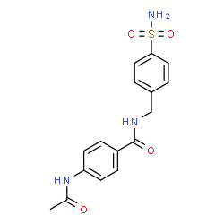 ChemSpider 2D Image | 4-Acetamido-N-(4-sulfamoylbenzyl)benzamide | C16H17N3O4S
