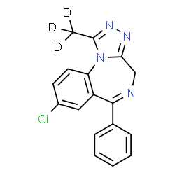 ChemSpider 2D Image | Alprazolam-d3 (exempt preparation) | C17H10D3ClN4