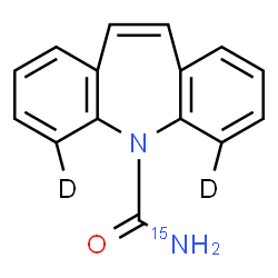 ChemSpider 2D Image | (4,6-~2~H_2_)-5H-Dibenzo[b,f]azepine-5-(~15~N)carboxamide | C15H10D2N15NO