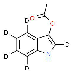 ChemSpider 2D Image | (2,4,5,6,7-~2~H_5_)-1H-Indol-3-yl acetate | C10H4D5NO2