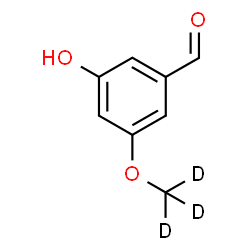 ChemSpider 2D Image | 3-Hydroxy-5-[(~2~H_3_)methyloxy]benzaldehyde | C8H5D3O3