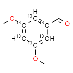 ChemSpider 2D Image | 3,5-Dimethoxy(~13~C_6_)benzaldehyde | C313C6H10O3