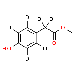 ChemSpider 2D Image | Methyl [4-hydroxy(~2~H_4_)phenyl](~2~H_2_)acetate | C9H4D6O3