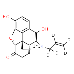 ChemSpider 2D Image | (5alpha,10alpha)-3,10-Dihydroxy-17-[(~2~H_5_)-2-propen-1-yl]-4,5-epoxymorphinan-6-one | C19H16D5NO4