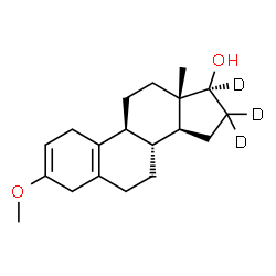 ChemSpider 2D Image | (17beta)-3-Methoxy(16,16,17-~2~H_3_)estra-2,5(10)-dien-17-ol | C19H25D3O2