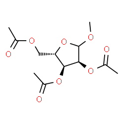 ChemSpider 2D Image | Methyl 2,3,5-tri-O-acetyl-L-ribofuranoside | C12H18O8