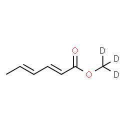 ChemSpider 2D Image | (~2~H_3_)Methyl (2E,4E)-2,4-hexadienoate | C7H7D3O2