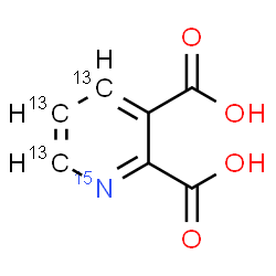 ChemSpider 2D Image | 2,3-(4,5,6-~13~C_3_,~15~N)Pyridinedicarboxylic acid | C413C3H515NO4