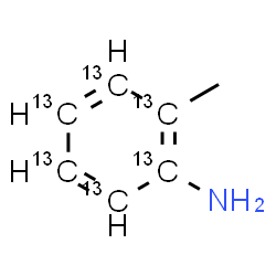ChemSpider 2D Image | 2-Methyl(~13~C_6_)aniline | C13C6H9N