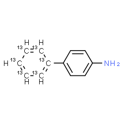 ChemSpider 2D Image | 4-(1',2',3',4',5',6'-~13~C_6_)Biphenylamine | C613C6H11N