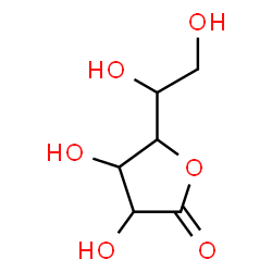 ChemSpider 2D Image | 5-(1,2-dihydroxyethyl)-3,4-dihydroxytetrahydrofuran-2-one | C6H10O6