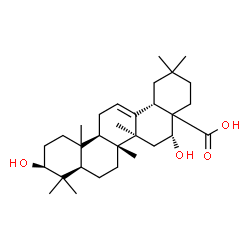 ChemSpider 2D Image | (3beta,10xi,16alpha,17xi)-3,16-Dihydroxyolean-12-en-28-oic acid | C30H48O4