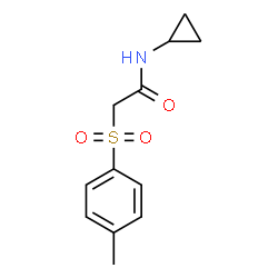 ChemSpider 2D Image | N-Cyclopropyl-2-[(4-methylphenyl)sulfonyl]acetamide | C12H15NO3S