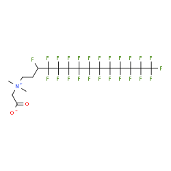ChemSpider 2D Image | [Dimethyl(3,4,4,5,5,6,6,7,7,8,8,9,9,10,10,11,11,12,12,13,13,14,14,14-tetracosafluorotetradecyl)ammonio]acetate | C18H13F24NO2