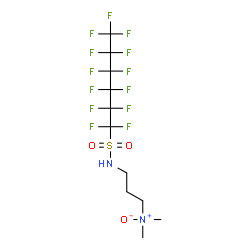 ChemSpider 2D Image | N-[3-(Dimethylnitroryl)propyl]-1,1,2,2,3,3,4,4,5,5,6,6,6-tridecafluoro-1-hexanesulfonamide | C11H13F13N2O3S