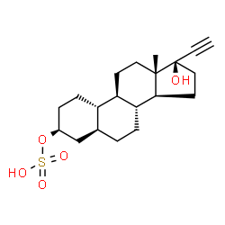 ChemSpider 2D Image | (3beta,5alpha,17alpha)-17-Hydroxy-19-norpregn-20-yn-3-yl hydrogen sulfate | C20H30O5S