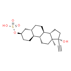 ChemSpider 2D Image | (3alpha,5alpha,17alpha)-17-Hydroxy-19-norpregn-20-yn-3-yl hydrogen sulfate | C20H30O5S