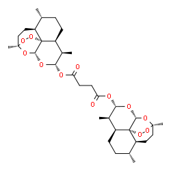 ChemSpider 2D Image | Bis[(1R,4S,5R,8S,9R,10S,12R,13R)-1,5,9-trimethyl-11,14,15,16-tetraoxatetracyclo[10.3.1.0~4,13~.0~8,13~]hexadec-10-yl] succinate | C34H50O12