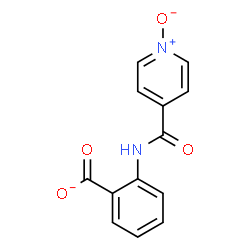 ChemSpider 2D Image | 2-[(1-Oxidoisonicotinoyl)amino]benzoate | C13H9N2O4