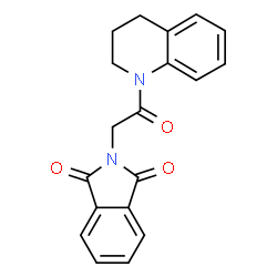 ChemSpider 2D Image | 2-[2-(3,4-Dihydro-1(2H)-quinolinyl)-2-oxoethyl]-1H-isoindole-1,3(2H)-dione | C19H16N2O3