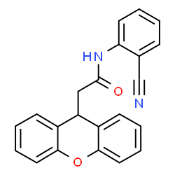 ChemSpider 2D Image | N-(2-Cyanophenyl)-2-(9H-xanthen-9-yl)acetamide | C22H16N2O2