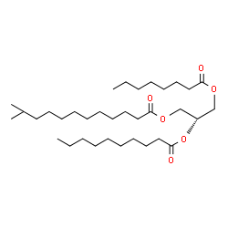 ChemSpider 2D Image | 2-(Decanoyloxy)-3-(octanoyloxy)propyl 11-methyldodecanoate | C34H64O6