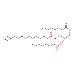 ChemSpider 2D Image | 2,3-Bis(octanoyloxy)propyl 12-methyltetradecanoate | C34H64O6