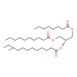 ChemSpider 2D Image | 1-(Decanoyloxy)-3-(octanoyloxy)-2-propanyl 10-methyldodecanoate | C34H64O6