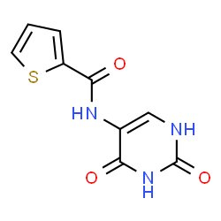 ChemSpider 2D Image | N-(2,4-Dioxo-1,2,3,4-tetrahydro-5-pyrimidinyl)-2-thiophenecarboxamide | C9H7N3O3S