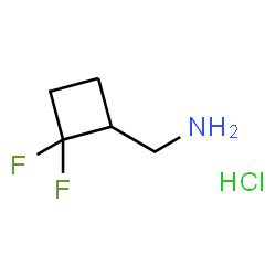 ChemSpider 2D Image | 1-(2,2-Difluorocyclobutyl)methanamine hydrochloride (1:1) | C5H10ClF2N