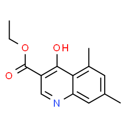 ChemSpider 2D Image | Ethyl 4-hydroxy-5,7-dimethyl-3-quinolinecarboxylate | C14H15NO3