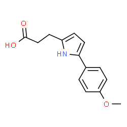 ChemSpider 2D Image | 3-(5-(4-methoxyphenyl)-1H-pyrrol-2-yl)propanoic acid | C14H15NO3