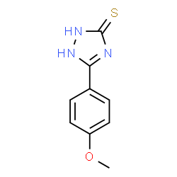 ChemSpider 2D Image | 5-(4-Methoxyphenyl)-1H-1,2,4-triazole-3-thiol | C9H9N3OS