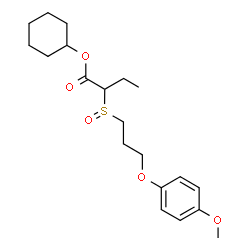 ChemSpider 2D Image | Cyclohexyl 2-{[3-(4-methoxyphenoxy)propyl]sulfinyl}butanoate | C20H30O5S