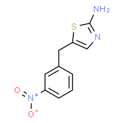ChemSpider 2D Image | 5-(3-Nitrobenzyl)-1,3-thiazol-2-amine | C10H9N3O2S