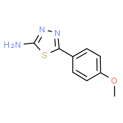 ChemSpider 2D Image | 5-(4-Methoxyphenyl)-1,3,4-thiadiazol-2-amine | C9H9N3OS