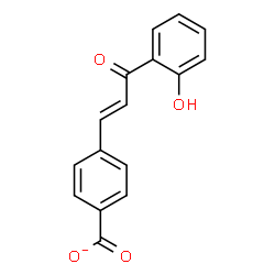 ChemSpider 2D Image | 4-[(1E)-3-(2-Hydroxyphenyl)-3-oxo-1-propen-1-yl]benzoate | C16H11O4