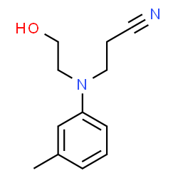 ChemSpider 2D Image | 3-(n-(2-hydroxyethyl)-m-toluidino)propionitrile | C12H16N2O