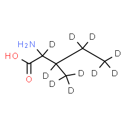ChemSpider 2D Image | (2,3,3',3',3',4,4,5,5,5-~2~H_10_)Isoleucine | C6H3D10NO2
