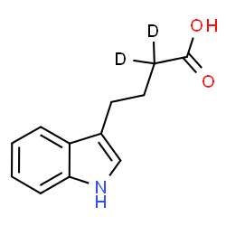 ChemSpider 2D Image | 4-(1H-Indol-3-yl)(2,2-~2~H_2_)butanoic acid | C12H11D2NO2