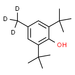 ChemSpider 2D Image | 4-(~2~H_3_)Methyl-2,6-bis(2-methyl-2-propanyl)phenol | C15H21D3O