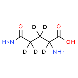 ChemSpider 2D Image | (2,3,3,4,4-~2~H_5_)Glutamine | C5H5D5N2O3