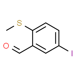 ChemSpider 2D Image | 5-Iodo-2-(methylsulfanyl)benzaldehyde | C8H7IOS