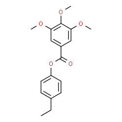 ChemSpider 2D Image | 4-Ethylphenyl 3,4,5-trimethoxybenzoate | C18H20O5