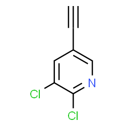 ChemSpider 2D Image | 2,3-Dichloro-5-ethynylpyridine | C7H3Cl2N