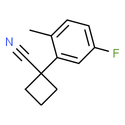 ChemSpider 2D Image | 1-(5-Fluoro-2-methylphenyl)cyclobutanecarbonitrile | C12H12FN