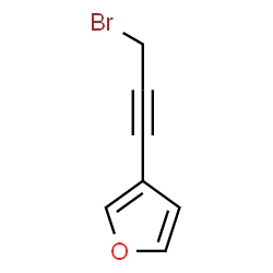 ChemSpider 2D Image | 3-(3-Bromo-1-propyn-1-yl)furan | C7H5BrO