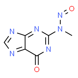 ChemSpider 2D Image | 2-[Methyl(nitroso)amino]-6H-purin-6-one | C6H4N6O2