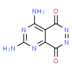 ChemSpider 2D Image | 2,4-Diaminopyrimido[4,5-d]pyridazine-5,8-dione | C6H4N6O2